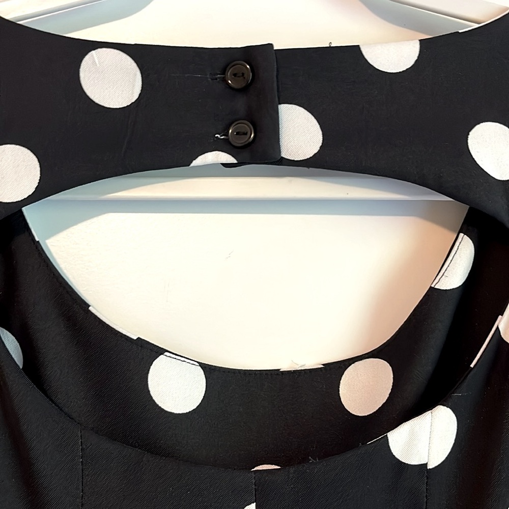 AGB Dress Black and White Sleeveless Polka Dot Dress - Picture 6 of 10